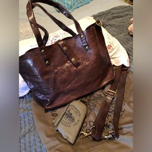 CAMPOMAGGI dark brown tote/crossbody NWOT